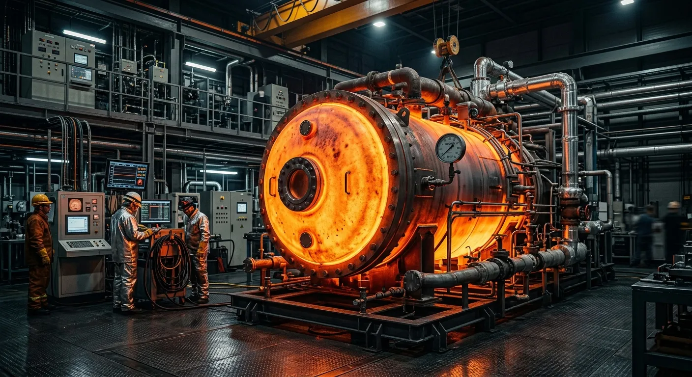 High-pressure autoclave used for hydrothermal quartz synthesis