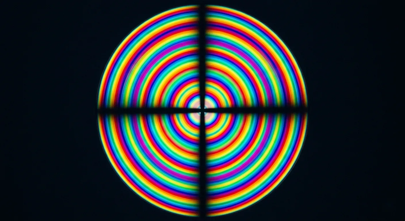 Bullseye interference figure viewed through a polariscope
