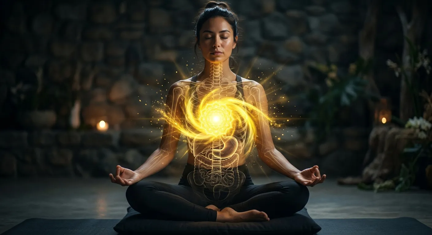Abstract visualization of the solar plexus energy center